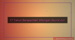 17 tahun berapa hari