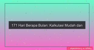 konten 171 hari berapa bulan