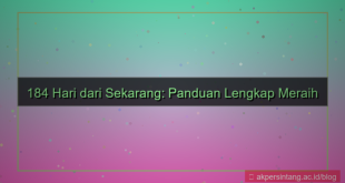 tampilan 184 hari dari sekarang