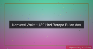 189 hari berapa bulan