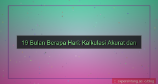 tampilan 19 bulan berapa hari