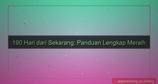 190 hari dari sekarang