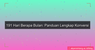 191 hari berapa bulan