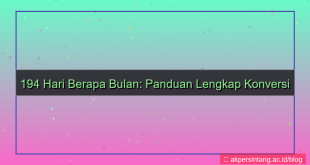194 hari berapa bulan