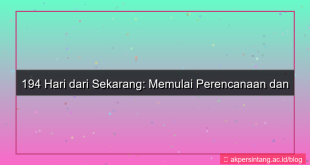 194 hari dari sekarang