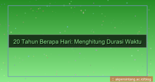 ilustrasi 20 tahun berapa hari
