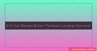 tampilan 210 hari berapa bulan