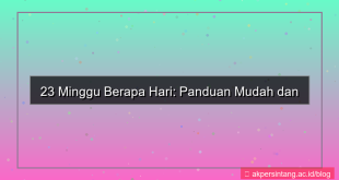 23 minggu berapa hari