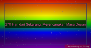 tampilan 270 hari dari sekarang