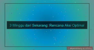3 minggu dari sekarang