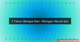 visual 3 tahun berapa hari