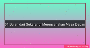 desain 31 bulan dari sekarang