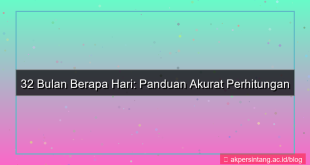 32 bulan berapa hari