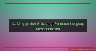 33 minggu dari sekarang