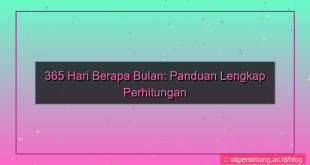 ilustrasi 365 hari berapa bulan