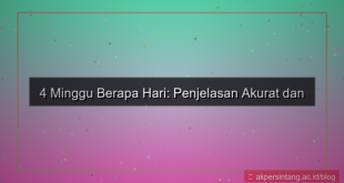 visual 4 minggu berapa hari