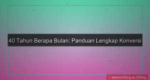 40 tahun berapa bulan