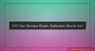 tampilan 450 hari berapa bulan
