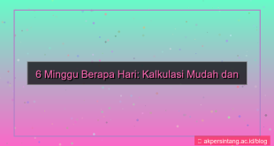 visual 6 minggu berapa hari
