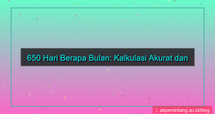 ilustrasi 650 hari berapa bulan