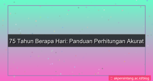 tampilan 75 tahun berapa hari