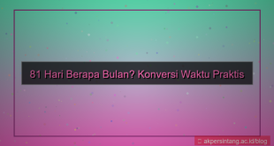 konten 81 hari berapa bulan