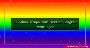desain 85 tahun berapa hari
