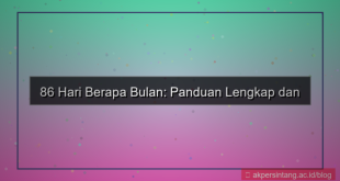 86 hari berapa bulan