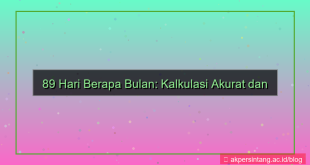 tampilan 89 hari berapa bulan
