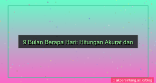 9 bulan berapa hari
