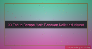 90 tahun berapa hari