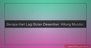 berapa hari lagi bulan desember