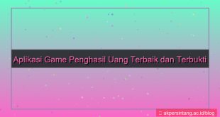 Aplikasi Game Penghasil Uang