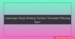 gambar lowongan kerja sintang terbaru