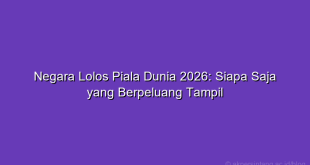 Ilustrasi Negara Lolos Piala Dunia 2026: Siapa Saja yang Berpeluang Tampil dengan desain visual modern