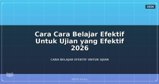 Cara Cara Belajar Efektif Untuk Ujian yang Efektif 2026